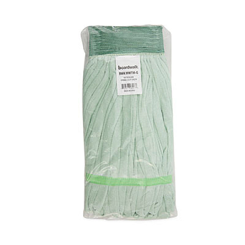 Boardwalk Microfiber Looped-End Wet Mop Head, Medium, Green (MWTMG)
