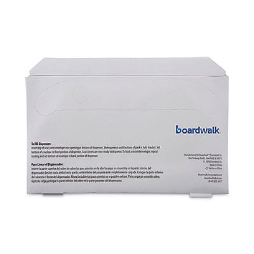 Boardwalk Premium Half-Fold Toilet Seat Covers, 14.17 x 16.73, White, 250/Sleeve, 4 Sleeves/Carton (K1000B)