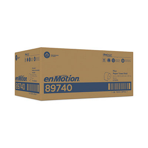 Georgia Pacific Professional enMotion Flex Paper Towel Roll, 1-Ply, 8.2" x 550 ft, Brown, 6 Rolls/Carton (89740)