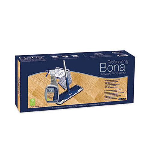 Bona Hardwood Floor Care Kit, 15" Microfiber Head, 52" Blue Steel Handle (WM710013398)