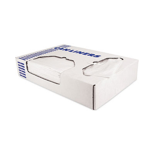 Heritage High-Density Waste Can Liners, 56 gal, 22 mic, 43" x 48", Natural, Flat Pack, 200/Carton (Z8648VN)