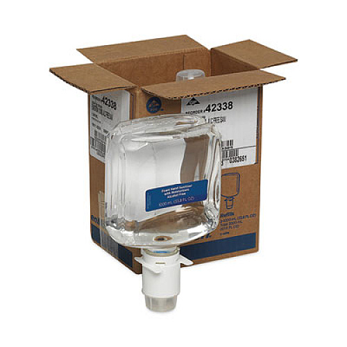 Georgia Pacific Professional enMotion Gen2 Moisturizing Foam Hand Sanitizer Dispenser Refill, 1,000 mL, Fragrance-Free, 2/Carton (42338)