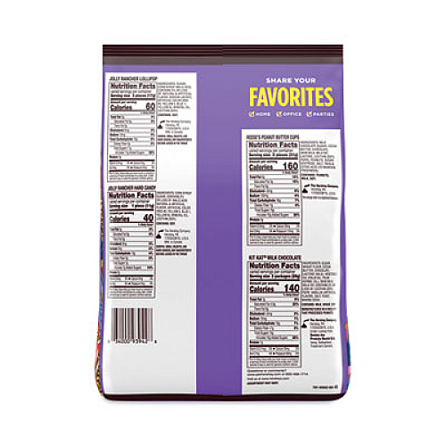 Hershey's Snack-Size Sweets and Chocolate Assortment Party Pack, 34.19 oz Bag (HEC93942)
