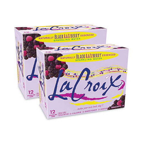 LaCroix Sparkling Water, Black Razzberry, 12 oz Can, 12 Cans/Pack, 2 Packs/Carton (NAV40112)