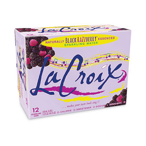 LaCroix Sparkling Water, Black Razzberry, 12 oz Can, 12 Cans/Pack, 2 Packs/Carton (NAV40112)