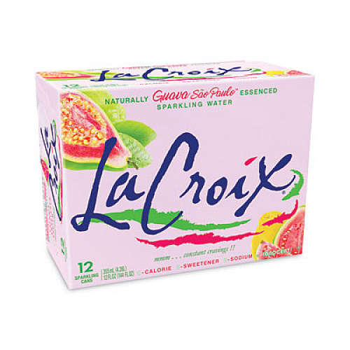 LaCroix Sparkling Water, Guava Sao Paulo, 12 oz Can, 12 Cans/Pack, 2 Packs/Carton (NAV40113)