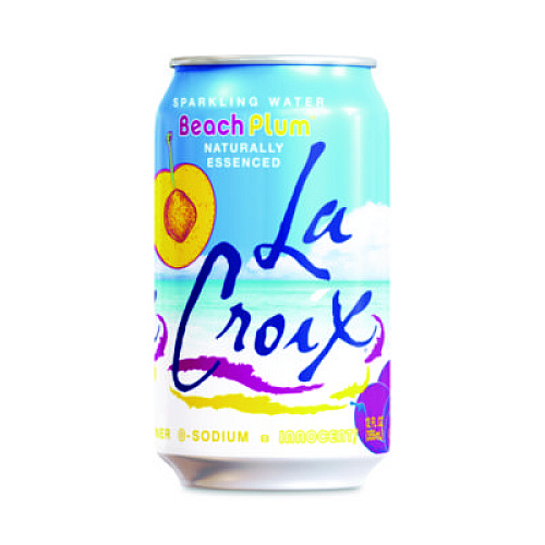 LaCroix Sparkling Water, Beach Plum, 12 oz Can, 12 Cans/Pack, 2 Packs/Carton (NAV40114)
