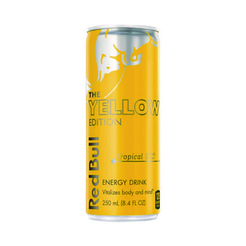 Red Bull The Yellow Edition Tropical Energy Drink, Tropical Punch, 8.4 oz Can, 24/Carton (RBD28162)