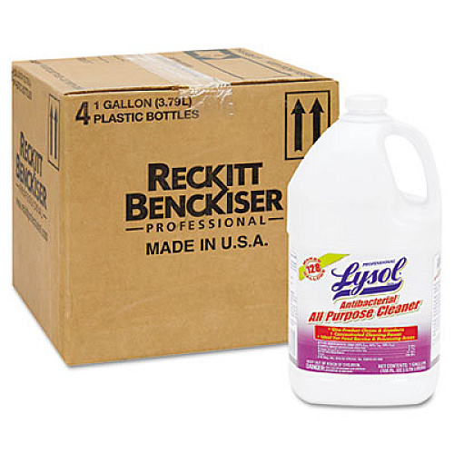 Professional LYSOL Brand ANTIBACTERIAL ALL-PURPOSE CLEANER CONCENTRATE, 1 GAL BOTTLE, 4/CARTON (74392CT)