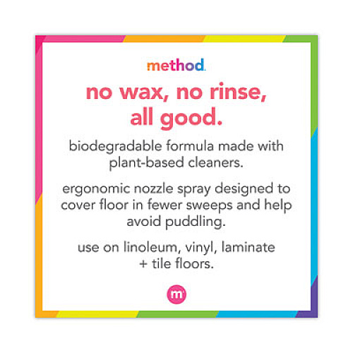 Method Squirt + Mop Hard Floor Cleaner, 25 oz Spray Bottle, Lemon Ginger, 6/Carton (00563CT)
