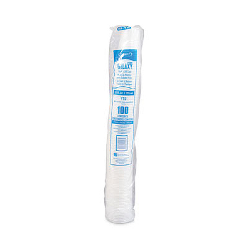 Dart High-Impact Polystyrene Cold Cups, 10 oz, Plastic, Translucent, 100/Sleeve, 25 Sleeves/Carton (Y10)