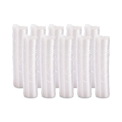 Dart Non-Vented Container Lids, Clear, Plastic, 100/Pack, 10 Packs/Carton (6CLR)