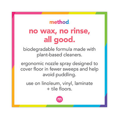 Method Squirt + Mop Hard Floor Cleaner, 25 oz Spray Bottle, Lemon Ginger Scent (00563)