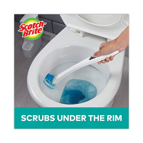 Scotch-Brite Disposable Toilet Scrubber Refill, Blue/White, 10/Pack (558RF)