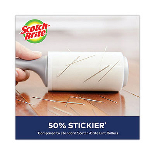 Scotch-Brite 50% Stickier Lint Roller, 48 Sheets/Roll (830RS48)