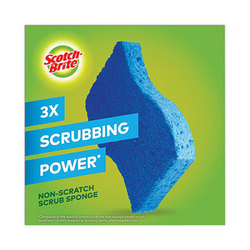 Scotch-Brite Non-Scratch Multi-Purpose Scrub Sponge, 4.4 x 2.6, 0.8" Thick, Blue, 9/Pack (5295)