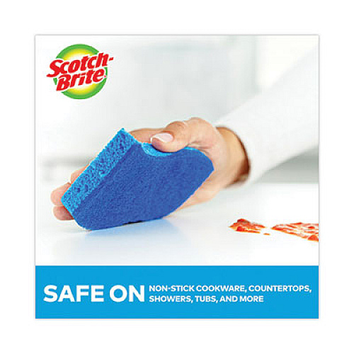 Scotch-Brite Non-Scratch Multi-Purpose Scrub Sponge, 4.4 x 2.6, 0.8" Thick, Blue, 9/Pack (5295)