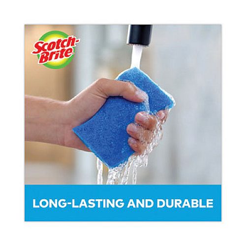 Scotch-Brite Non-Scratch Multi-Purpose Scrub Sponge, 4.4 x 2.6, 0.8" Thick, Blue, 9/Pack (5295)