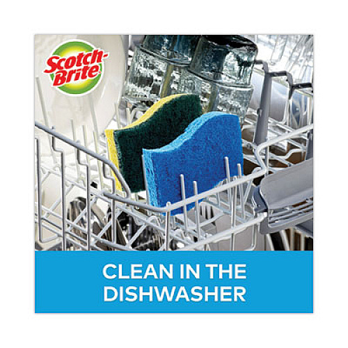 Scotch-Brite Non-Scratch Multi-Purpose Scrub Sponge, 4.4 x 2.6, 0.8" Thick, Blue, 9/Pack (5295)