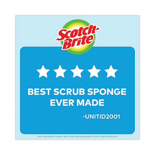 Scotch-Brite Non-Scratch Multi-Purpose Scrub Sponge, 4.4 x 2.6, 0.8" Thick, Blue, 9/Pack (5295)