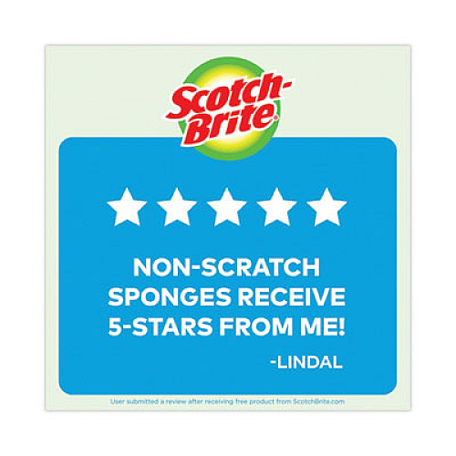 Scotch-Brite Non-Scratch Multi-Purpose Scrub Sponge, 4.4 x 2.6, 0.8" Thick, Blue, 9/Pack (5295)