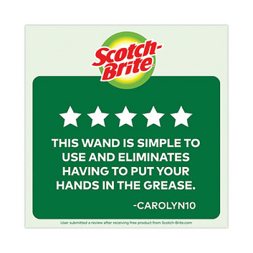 Scotch-Brite Soap-Dispensing Dishwand, 2.5 x 9.5, Yellow/Green (6504EA)