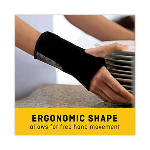 FUTURO Adjustable Reversible Splint Wrist Brace, Fits Wrists 5.5" to 8.5", Black (10770EN)
