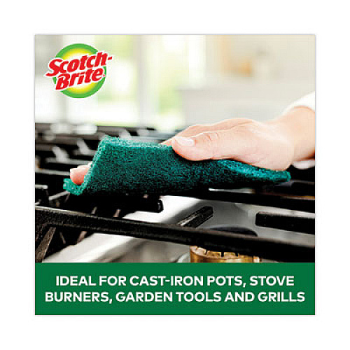 Scotch-Brite Heavy-Duty Scouring Pad, 3.8 x 6, Green, 10/Carton (22310CT)