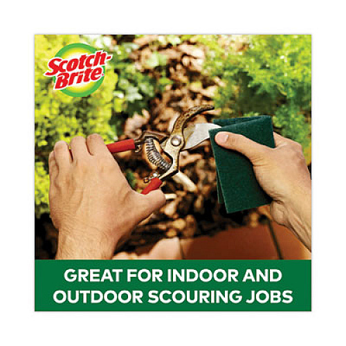 Scotch-Brite Heavy-Duty Scouring Pad, 3.8 x 6, Green, 10/Carton (22310CT)