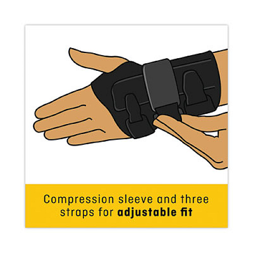 FUTURO Energizing Wrist Support, Small/Medium, Fits Right Wrists 5.5" to 6.75", Black, 12/Carton (48400ENCT)