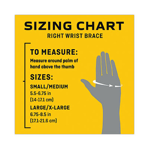 FUTURO Energizing Wrist Support, Small/Medium, Fits Right Wrists 5.5" to 6.75", Black, 12/Carton (48400ENCT)