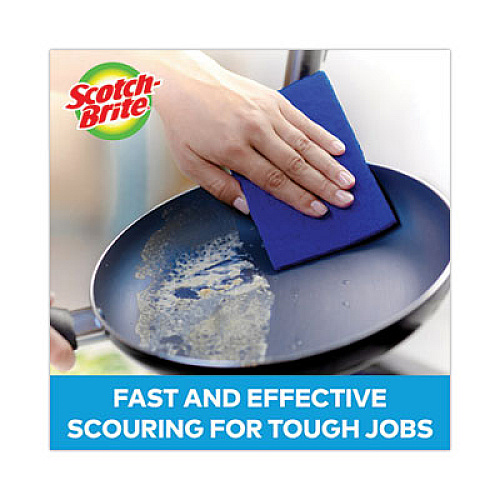 Scotch-Brite Non-Scratch Scour Pads, 3 x 6, Blue, 10/Carton (62310)