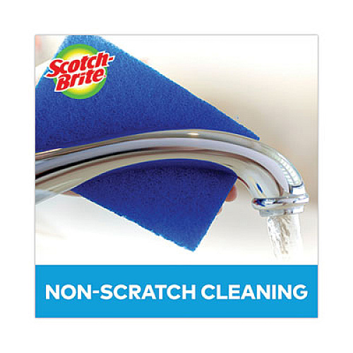 Scotch-Brite Non-Scratch Scour Pads, 3 x 6, Blue, 10/Carton (62310)