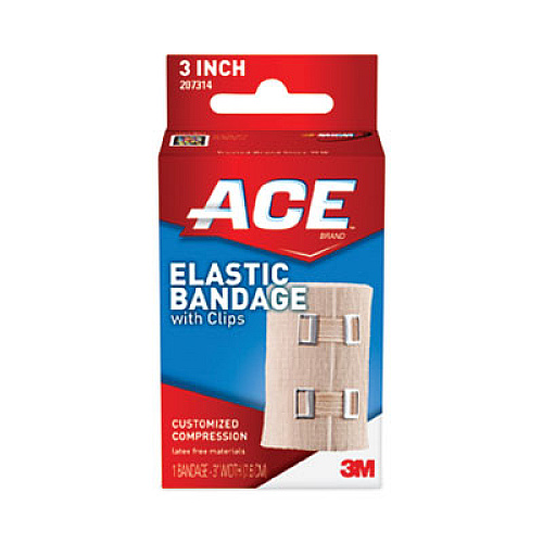 ACE Elastic Bandage with E-Z Clips, 3 x 64 (207314)