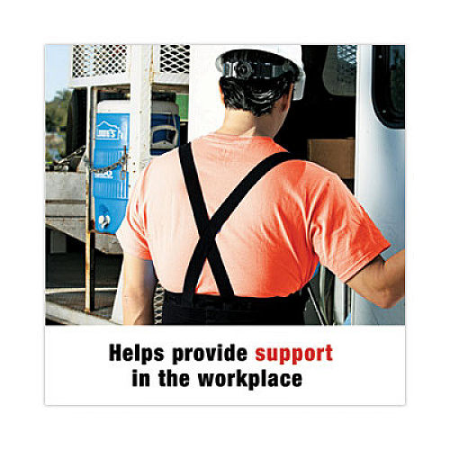ACE Work Belt with Removable Suspenders, One Size Fits All, Up to 48" Waist Size, Black (208605)