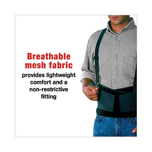 ACE Work Belt with Removable Suspenders, One Size Fits All, Up to 48" Waist Size, Black (208605)