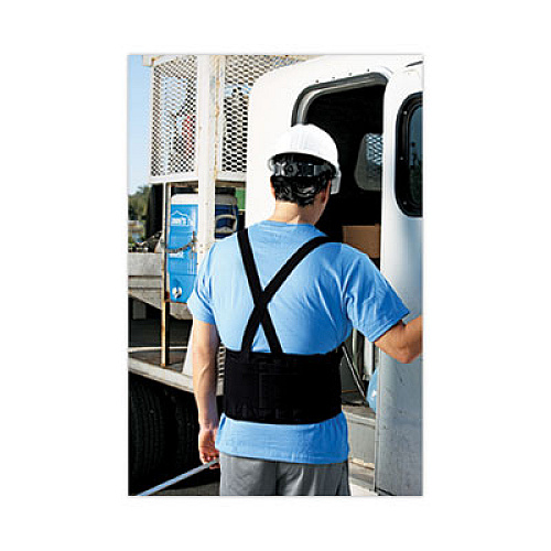 ACE Work Belt with Removable Suspenders, One Size Fits All, Up to 48" Waist Size, Black (208605)