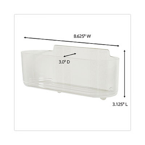 Command Large Caddy, 4 lb Capacity, 8.5"w, Clear (70005143550)