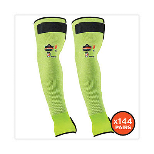 ergodyne ProFlex 7941-PR CR Protective Arm Sleeve, 18", Lime, 144 Pairs/Carton (17947)