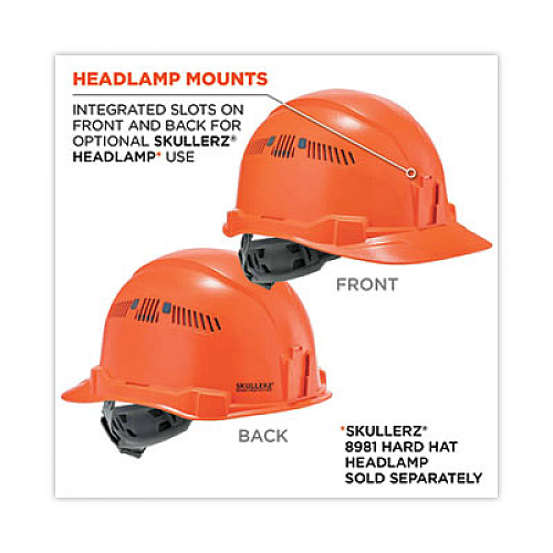 ergodyne Skullerz 8972 Class C Hard Hat Cap Style, Orange (60145)