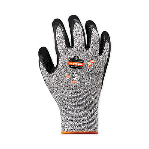 ergodyne ProFlex 7031 ANSI A3 Nitrile-Coated CR Gloves, EN388: 4X42C, 10" Long, Large, Gray, Pair (17984)