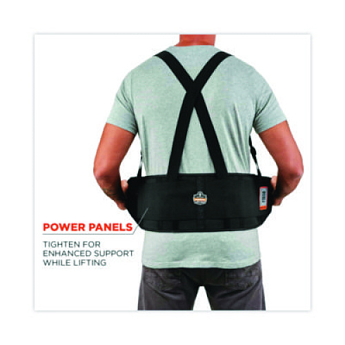 ergodyne ProFlex 1650 Economy Elastic Back Support Brace, X-Small, 20" to 25" Waist, Black (11091)