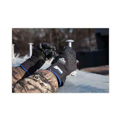 ergodyne ProFlex 818WP Thermal WP Gloves with Tena-Grip, EN388: 3423X, 9" Long, Large, Black, Pair (17384)
