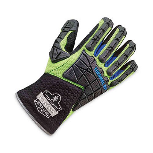 ergodyne ProFlex 925WP Performance Dorsal Impact-Reducing Thermal Waterproof Gloves, EN388: 3323XP, XX-Large, Black/Lime, Pair (18106)