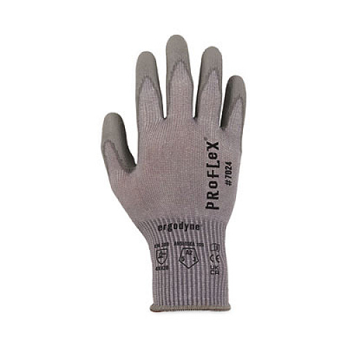 ergodyne ProFlex 7024 ANSI A2 PU Coated CR Gloves, EN388: 4X42B, 9" Long, X-Large, Gray, 12 Pairs (10395)
