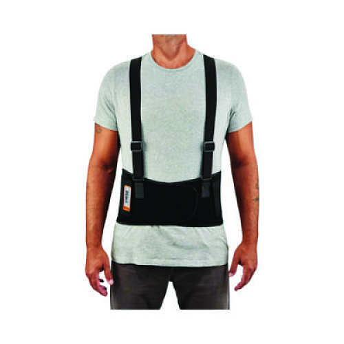 ergodyne ProFlex 1650 Economy Elastic Back Support Brace, X-Small, 20" to 25" Waist, Black (11091)