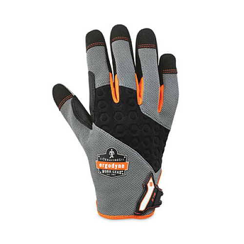 ergodyne ProFlex 710 Heavy-Duty Mechanics Gloves, 9" Long, XX-Large, Gray, Pair (17046)