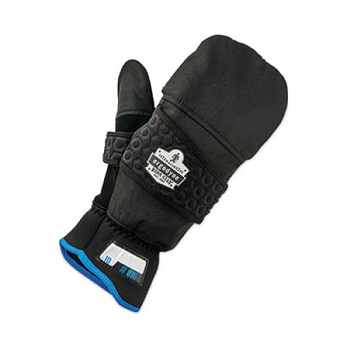 ergodyne ProFlex 816 Thermal Flip-Top Gloves, EN388: 3423X, 9" Long, X-Large, Black, Pair (17345)
