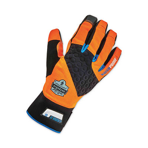 ergodyne ProFlex 818WP Thermal WP Gloves with Tena-Grip, EN388: 3423X, 9" Long, X-Large, Orange, Pair (17395)