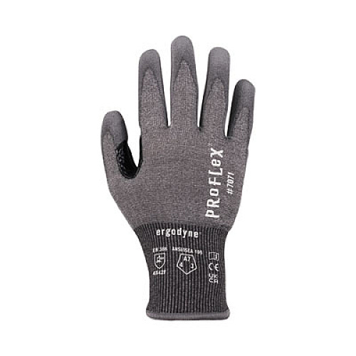 ergodyne ProFlex 7071 ANSI A7 PU Coated CR Gloves, EN388: 4X42F, 9" Long, Medium, Gray, 12 Pairs (18063)